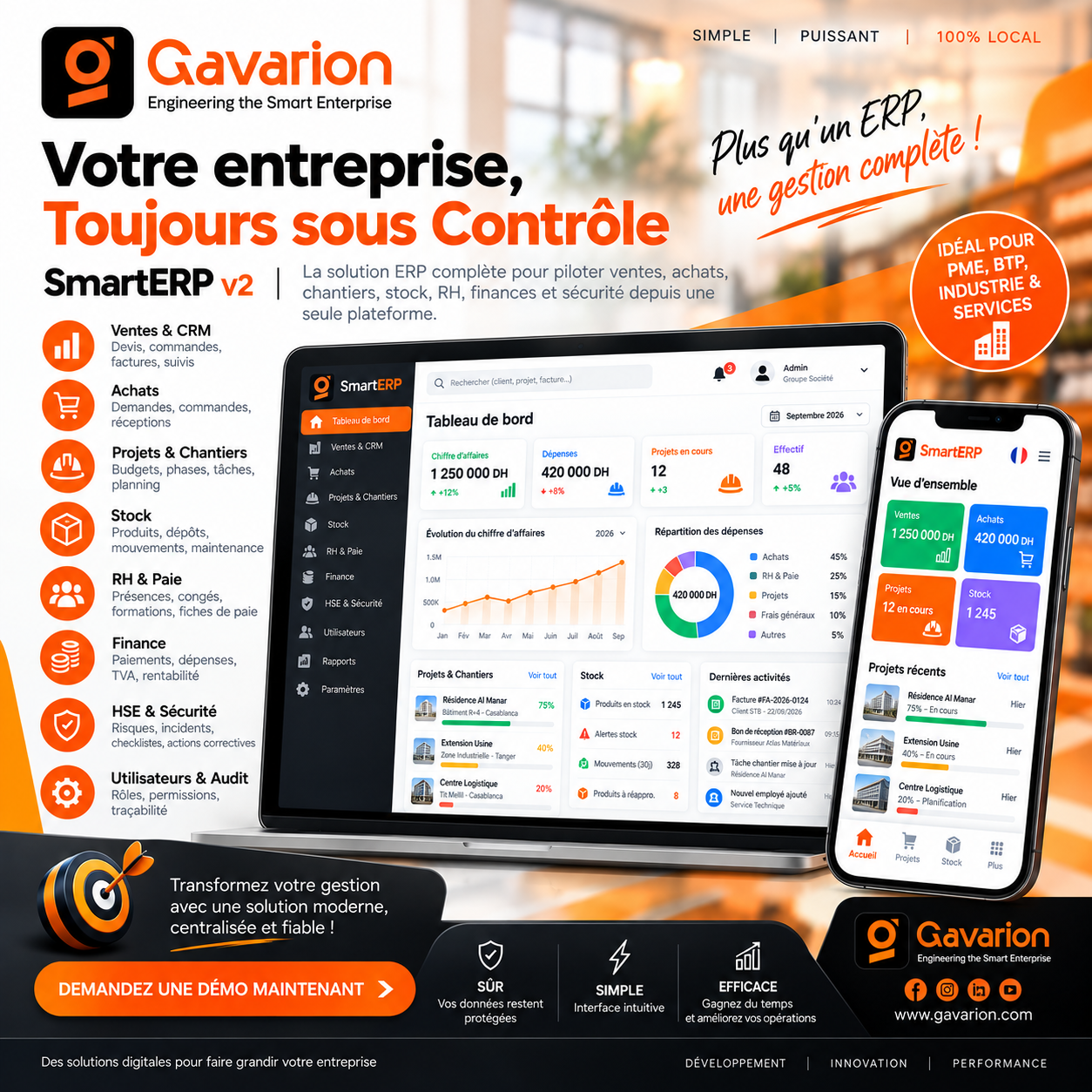 SmartERP v2 – Plateforme Complète de Gestion d’Entreprise